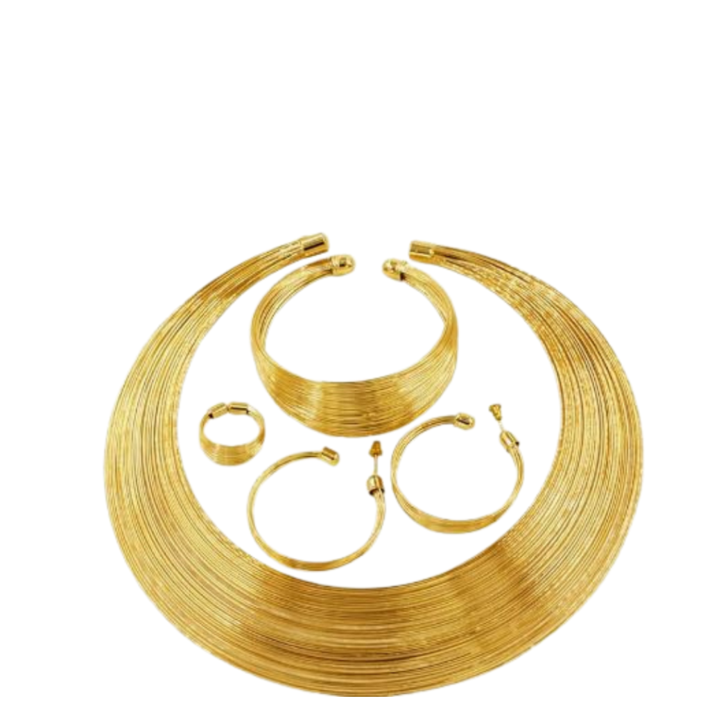 LifflyLadys Fashion Crystal Jewelry Set 18 k 24 K Gold Plated Jewelry for Women
